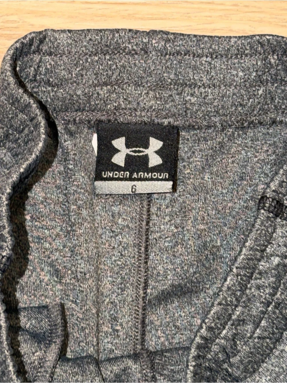 Under Armour Kids Gray Joggers with Neon Yellow Logo